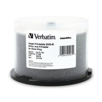 Verbatim 95079 4.7 GB up to 16x DataLifePlusWhite Inkjet PrintableHub Printable Recordable Disc DVD-R 50-Disc Spindle