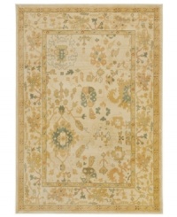 Introduce the casual, historical elegance of Oushak rugs to your home with this modern Caladonia area rug from Lauren Ralph Lauren. Crafted in Turkey using advanced power-looming techniques to create the look of heathered fibers for a soft, lustrous appearance in durable polypropylene.