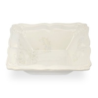 Portmeirion Fleur De Lys Cream Square Salad Bowl