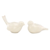 Lenox French Perle White Bird Salt and Pepper Set