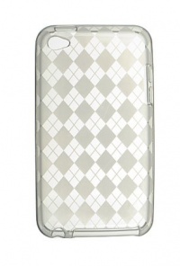 Premium TPU Flexi Soft Gel Skin for Apple iPod Touch 4th Generation, 4th Gen - Clear Checkers Argyle Print