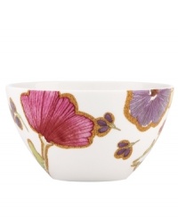 In an inspiring display of alluring watercolors, this elegant all-purpose bowl offers a bright, contemporary addition to your table. Mix and match across the Lenox Floral Fusion dinnerware collection for a stunning presentation.