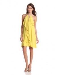 BCBGMAXAZRIA Women's Hattie Short Ruffle Dress