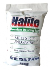 Halite RS25 Premium Ice Melting Rock Salt - 25 Pound Bag