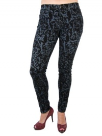 J Brand Jeans Mid Rise Skinny In Black Brocade