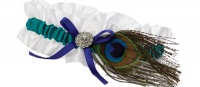 Hortense B. Hewitt Wedding Accessories Peacock Feather Garter