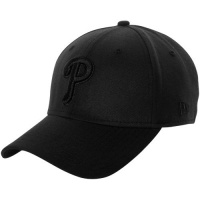 MLB New Era Philadelphia Phillies 39Thirty Tonal Classic Flex Hat - Black