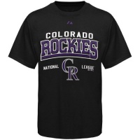 MLB Majestic Colorado Rockies Youth Black Built Legacy T-shirt