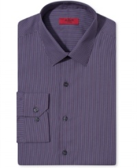 Fitted to a T. Slip into a classic Alfani dress shirt for a look that goes beyond the boardroom.