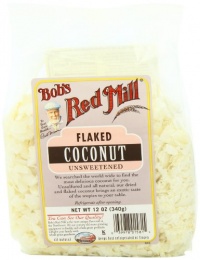 Bob's Red Mill Flaked Coconut Unsweetened,  4 - 12-Ounce Bags