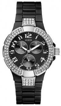 GUESS U11622L4 Status In-the-Round Watch - Black Polyca