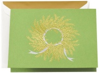 Crane & Co. Hand Engraved Wheat Wreath Holiday Card (KN9204V)