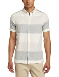 Ben Sherman Men's Plectrum Short Sleeve Oversized Marl Stripe Shirt