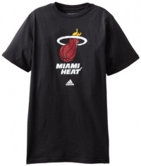 Miami Heat Adidas NBA Black Full Primary Logo T-Shirt