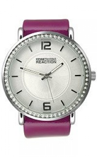 Kenneth Cole REACTION Women's RK6008 HOLIDAY-Box Set Analog Stone Bezel Purple Strap Watch