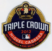 Miguel Cabrera Triple Crown Winner Detroit Tigers Logo Patch (2012)