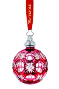 Waterford 2011 Ruby Cased Ball Ornament