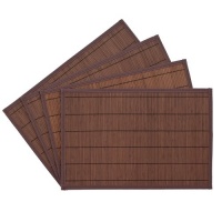 Benson Mills Bali Bamboo Placemats, Chocolate, Set of 4