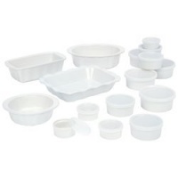 Wyndham House 28pc White Ceramic Bakeware Set 8inch Round Casserole Microwave Safe