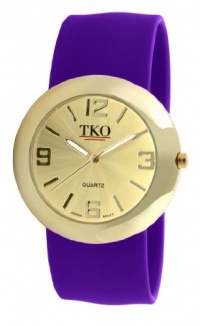 TKO ORLOGI Women's TK614-GVT Gold Slap Metal Violet Watch