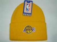 Los Angeles Lakers Adidas NBA Basic Logo Gold Cuffed Knit Hat