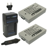 Wasabi Power Battery (2-Pack) and Charger for Canon BP-110, CG-110 and Canon VIXIA HF R20, HF R21, HF R200