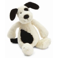 Jellycat Bashful Black & Cream Puppy Small