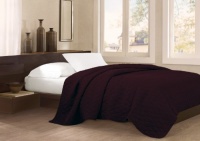 Echo Diamond Geo Full/Queen Coverlet, Chocolate