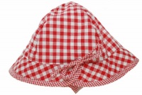 First Impressions Gingham Sun Hat Cherry Pop 0-9 Months