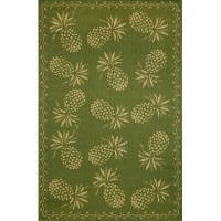 Tommy Bahama Rugs Thatcher Pineapple Moss Indoor / Outdoor Rug 4'11 x 7'6