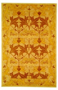 Safavieh Anatolia Collection Handmade Ivory and Gold Hand-Spun Wool Area Rug, 3-Feet by 5-Feet