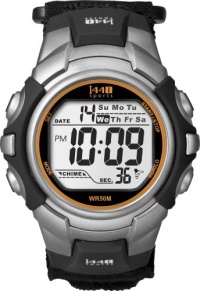 Timex Men's T5K455 1440 Sport Silver and Black Case with Black Fastwrap Digital Watch