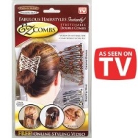 EZ Combsâ Stretchable Double Combs - Caramel Bronze/Dazzling Silver