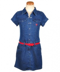 GUESS Kids Girls Denim Swing Dress, MEDIUM STONE (14)