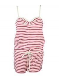 Juicy Couture Womens Stripe Shorts Romper