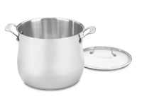 Cuisinart 466-26 Contour Stainless 12-Quart Stockpot with Glass Cover