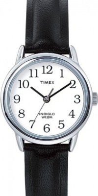 Timex Easy Reader Black Leather / White Dial Women's Watch - T20441