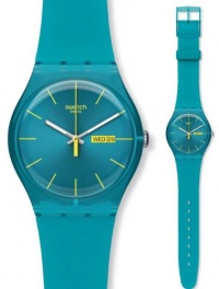 Swatch Men's SUOL700 Quartz Turquoise Dial Measures Seconds Plastic Watch