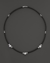 Charriol Black PVD Celtic Noir Cable Necklace with Pearls, 17