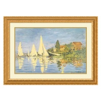 Boating at Argenteuil, 1872 by Claude Monet, Framed Print Art - 25.7 x 35.2