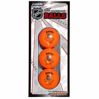 NHL High Density Street Hockey Ball, Orange, 3-Pack