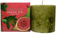 Stella Mare Green Fig Pillar 3 X 3 Inch Candle