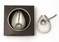 Clay Company Pewter Pear Salt Cellar Set