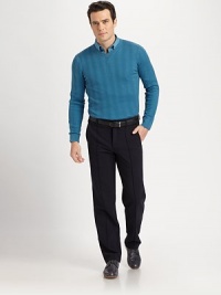 Classic v-neck style shaped in a luxurious silk and cotton blend, with a lightweight feel that can be worn throughout every season.V-neckRibbed knit collar, cuffs and hem70% silk/30% cottonDry cleanImported