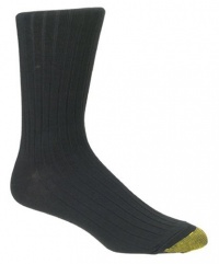 Gold Toe Men's ADC Aquafx Adams Rib Dress Sock, Black