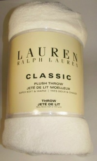 Ralph Lauren Throw Classic Plush Cream 50 x 70