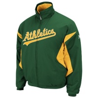 MLB Oakland Athletics Long Sleeve Lightweight Full Zip Thermabase Premier Jacket Men's