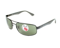 Ray-Ban Ray Ban Sunglasses RB 3445 RB3445 00658 Metal Black Grey Green polarised