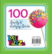 Lolli-Palooza Lollipop sticks 100 count 6 inch