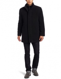 Marc New York by Andrew Marc Men's Wiley Wool Plush Car Coat, Charcoal, Large